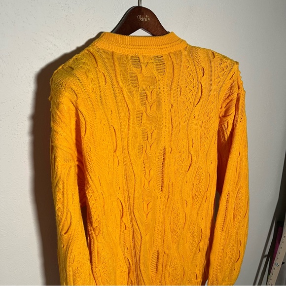 Vintage 1990s Ralph Lauren “Coogi Style” Yellow Sweater Jumper Men’s Large - Picture 4 of 5